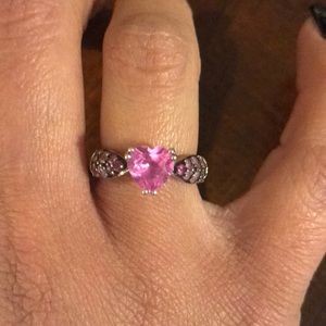 Pink sapphire ring size 5 1/2